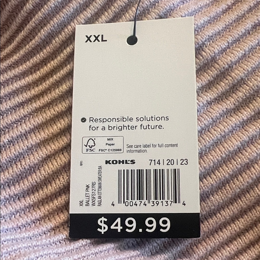 Women's Ribbed Sweater - Tan - Picture 7 of 10